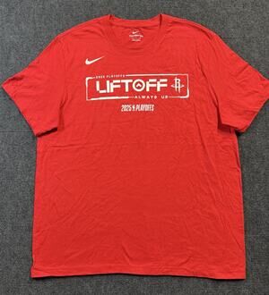 NWT Houston Rockets Nike 2025 Playoff Tshirt Size XL Red Tee Basketball
